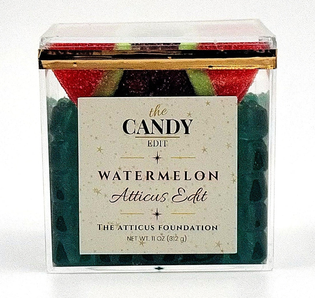 The Candy Edit — Watermelon Atticus Edit cube, front view